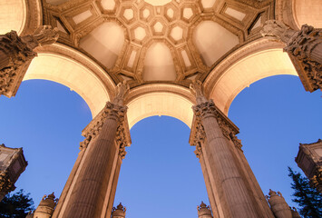  San Francisco, Palace of Fine Arts, Rotunda, Ceiling, Skylight, Intricate, Artistry, Classical, Architectural Detail