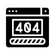 404 error glyph icon