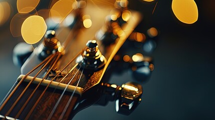 Canvas Print - Close Up Acoustic Guitar