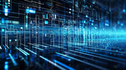 information processing abstract computer code background