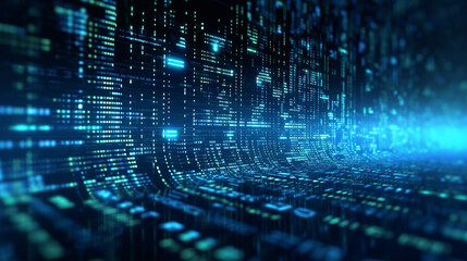 information processing abstract computer code background