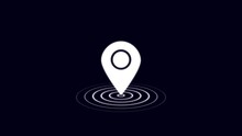 Map Marker, GPS Location Pointer Motion Graphics Animation