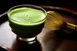 A dissolved matcha green tea powder creates a transparent png instantly. Generative AI