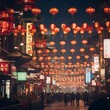 chinese lanterns at night