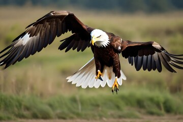 Poster - bald eagle in flight