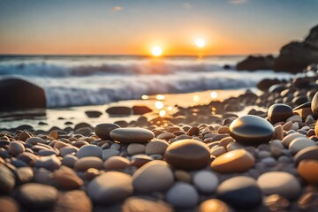 Wall Mural - sunset at the beach