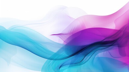 Wall Mural - vibrant blue to purple gradient flow, isolated white background. artistic abstract background for creative design, print materials, and digital art projects
