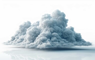 Wall Mural - A cloud on white background