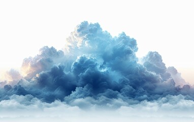 Wall Mural - A cloud on white background