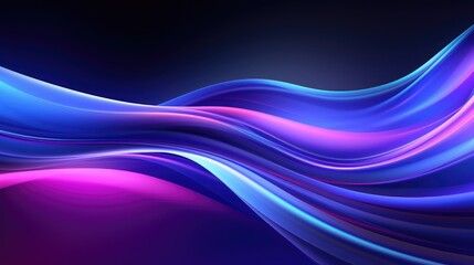 Wall Mural - abstract neon blue and purple glowing lines abstract background