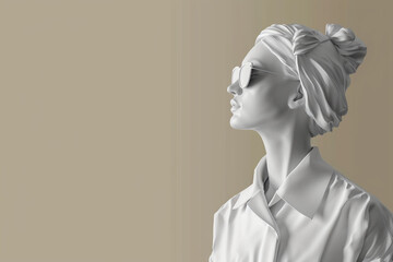 Wall Mural - 3D portrait of a high fashion woman	