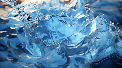 Wall Mural - ice cubes background