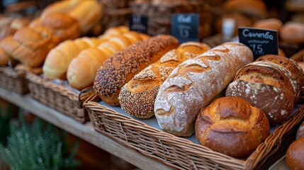 Wall Mural - Rustic Artisan Bread Display