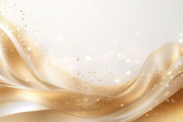 Golden sparkling background with intense glowing sparkles and glitter Generative AI