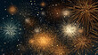 © cai - Beautiful creative holiday background with fireworks and sparkles