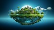 Eco-friendly green economy. carbon neutral, sustainable environment, smart cities