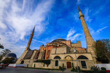 Sticker - Iconic Hagia Sophia Grand Mosque in a former Byzantine church, major cultural and historic site, one of the world s great monuments, Istanbul, Turkey