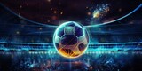 Fototapeta Sport - Soccer Championship. Advertising banner. Logo for sports channels