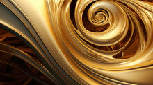 Gold Radial Shapes Glitter Background