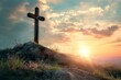 © JD - Sacred Sunrise: Cross on a Mountain Peak