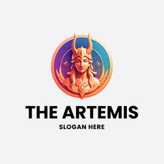 Wall Mural - Artemis logo design gradient style