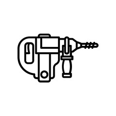 Wall Mural - rotary hammer icon. outline icon