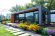 © Kien - a modern container mini house with a flowers garden