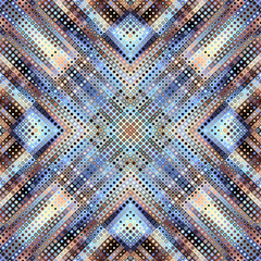 Leinwandbilder - Geometric abstract pattern moire overlay style. Halftone style with small dots. Abstract seamless technology texture. Vector pattern