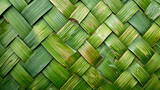 background of woven ketupat from young coconut leaves