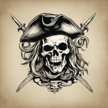 Pirate Symbol Illustration Background