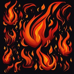 Poster - flame illustration background