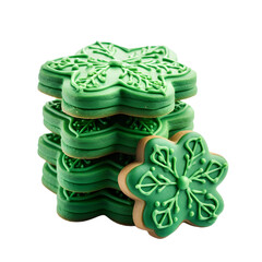 Wall Mural - Festive St. Patrick's Day Decorative Cookies Isolated On Transparent Background