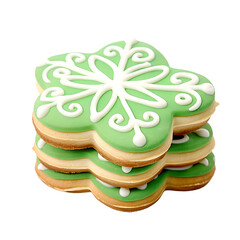 Canvas Print - Festive St. Patrick's Day Decorative Cookies Isolated On Transparent Background