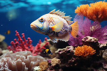 Wall Mural - Seabed Colorful Underwater Marine Life