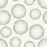 Fototapeta Abstrakcje - Vector seamless pattern. Random disposed organic shapes. Stylish structure with circles. Hand drawn abstract background. Can be used as swatch in Illustrator. Monochrome spotty print.