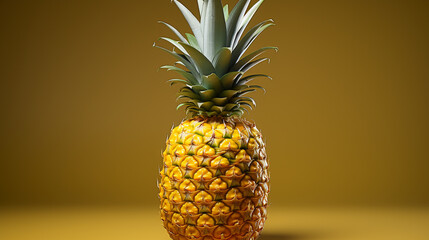 Wall Mural - pineapple on a wooden table