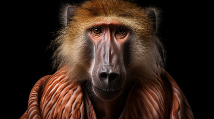 portrait of baboon