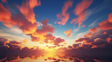 Sky At Sunset, Sky At Sunrise, Clouds, Orange Clouds Cirrus Clouds, Cumulus Clouds, Sky Gradient, Sky Background At Dusk, Twilight, Nightfall, Pink Sky, Pink Clouds, Sun, Environment,