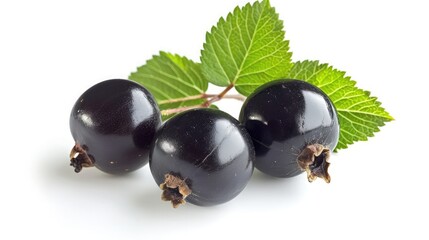 Sticker - blackcurrant on isolated white background.