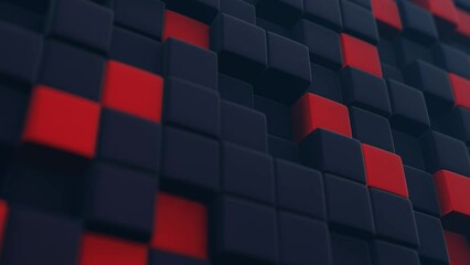 Leinwandbilder - Cubic shapes arranged in a matrix with a 3D twist, forming an abstract and visually intriguing composition.
