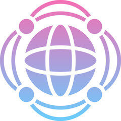 Wall Mural - Global network icon