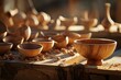 The process of woodturning