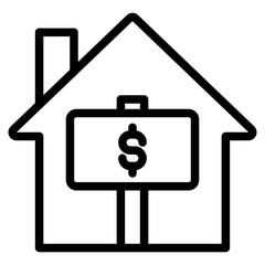 Canvas Print - House Price Icons