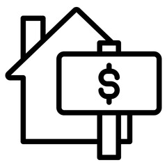 Canvas Print - House Price Icons