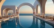 The Elegant Fusion of Dining and Relaxation at a Pool's Edge