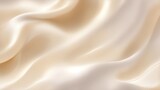Fototapeta Tęcza - Soft pastel cream shiny satin silk swirl wave background