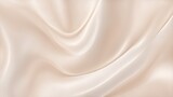 Fototapeta  - Soft pastel cream shiny satin silk swirl wave background