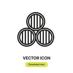 Aufkleber - Barrel icon vector. Linear-style sign for mobile concept and web design. Barrel symbol illustration. Pixel vector graphics - Vector.	