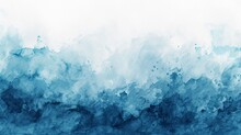 Watercolor Background In Blue And White Painting With Gradient Painted Texture And Grunge In Abstract Design, Pastel Blue Green Backgrounds Or Paper Banner
