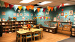 Foster a love for learning in this vibrant and playful classroom. The colorful and creative environment provides the perfect space for young minds to thrive.